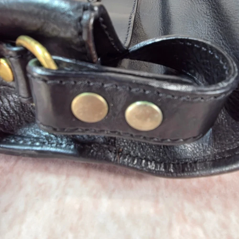 Vintage Cole Haan Black Leather Briefcase Elegant Made in Italy Rare with Key